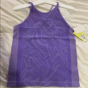 Stylish Purple Ribbed Tank Top